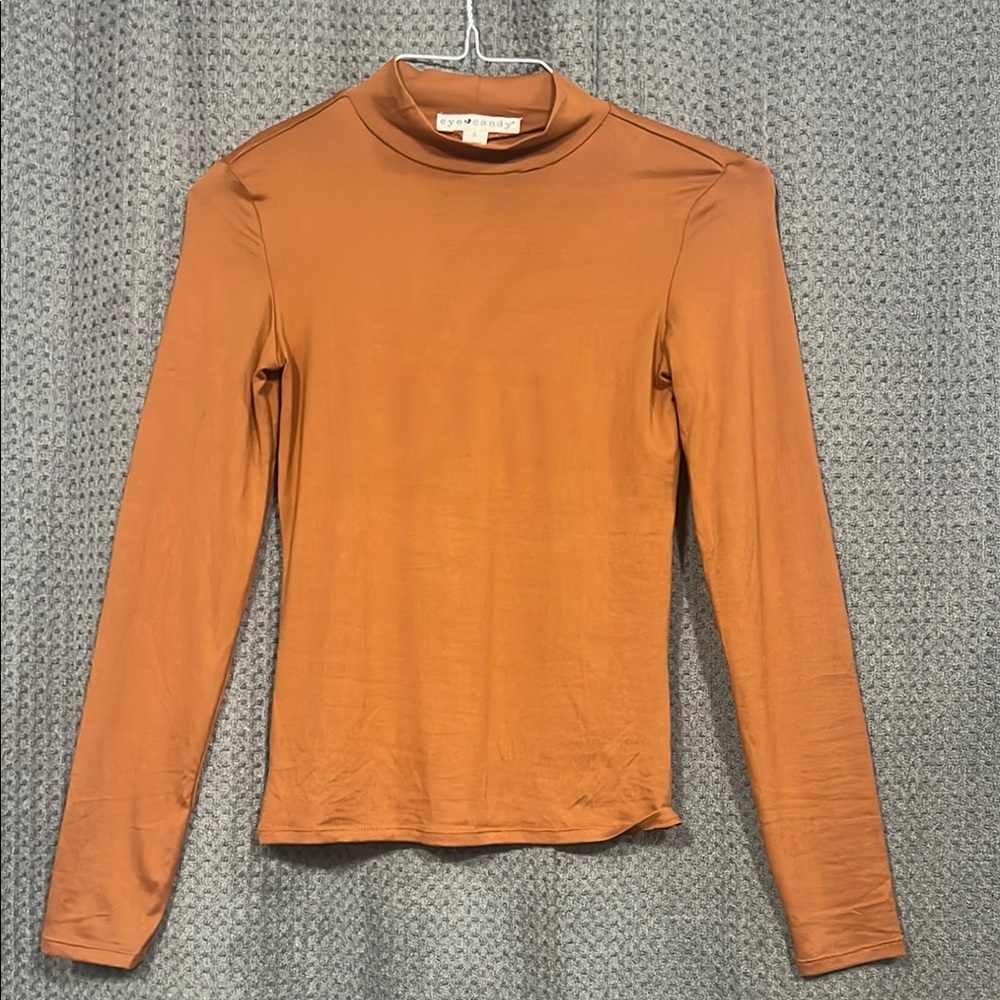 Wilfred Rust Long Sleeve Turtleneck Top